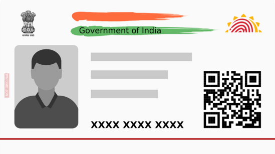 Illustration of an Aadhaar card for account verification